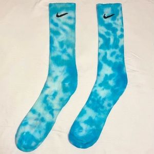 Blue Tie Dye Nike Socks